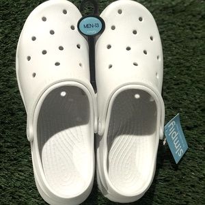 New Simply Southern style White Crocs Mens size: 13